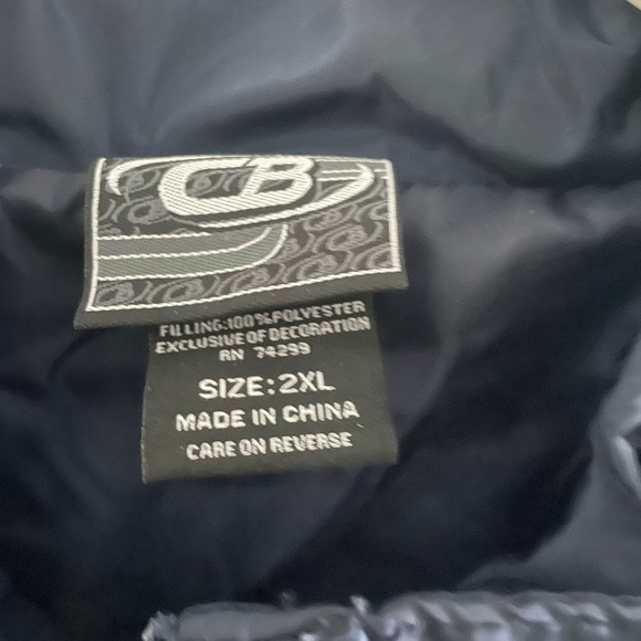 Men’s 2 XL CB quilted cobalt blue winter coat - Picture 2 of 6